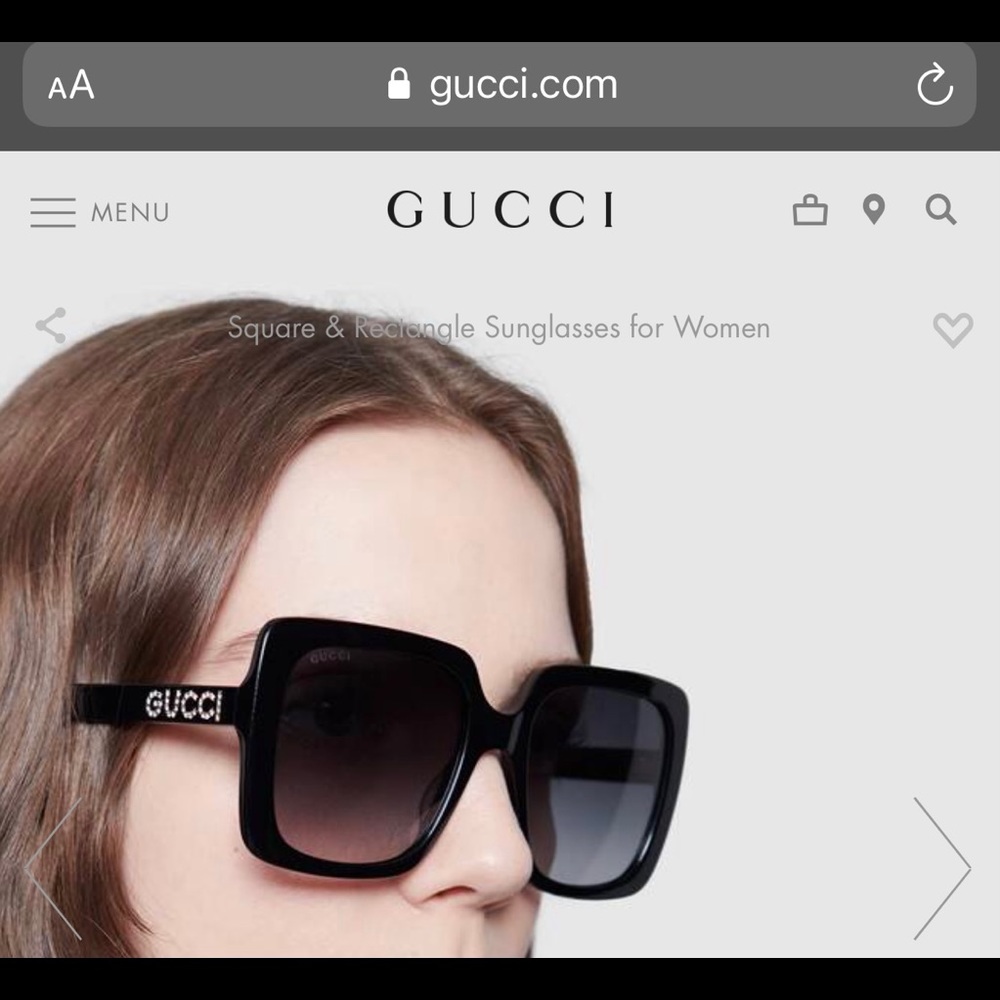 GUCCI oversized glasses with ✨